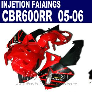 Perfect rood! Spuitgieten voor HONDA CBR 600 RR-FUNLINGS 2005 2006 CBR6DRR 05 06 CBR 600RR Fairing Kit F9XN
