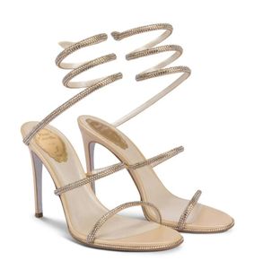 Parfait été Cleo femmes sandales chaussures Renescaovilla cristal embelli talons hauts fête mariage paillettes semelle sexy gladiateur pompes EU35-43