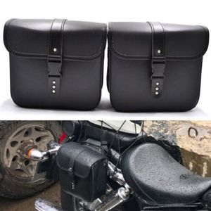 Utilisation parfaite Mini Motorcycle PU en cuir Sacs de selle côté outil de rangement latérale Pouche 221U