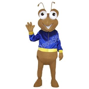 Performance Ant In Blue Costumes de mascotte de haute qualité personnage de dessin animé tenue costume carnaval adultes taille Halloween fête de Noël fête de carnaval