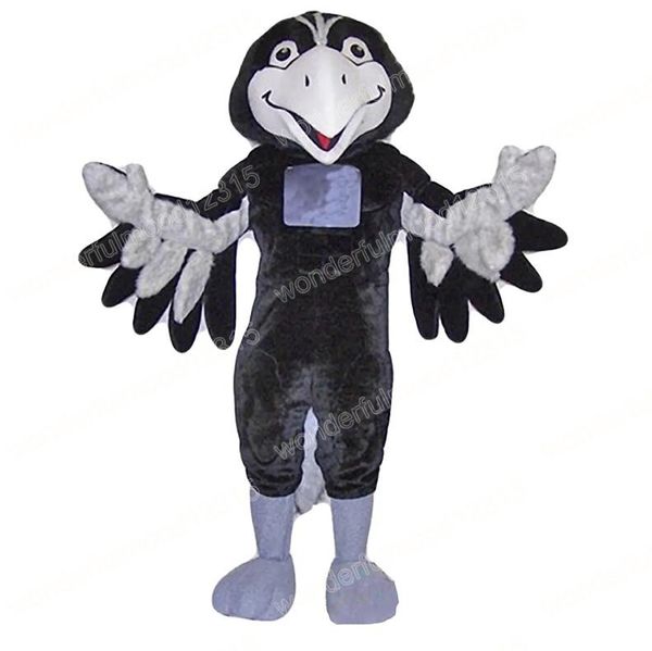 Rendimiento Disfraces de mascota Black Hawk Carnaval de dibujos animados Hallowen Rendimiento Traje de juegos de lujo unisex Traje de publicidad al aire libre de vacaciones Traje