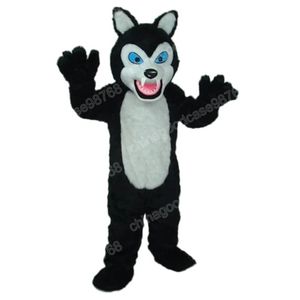 Prestaties zwart wit wolf mascotte kostuum topkwaliteit kerst halloween fancy feestjurk stripfiguur outfit pak carnaval unisex outfit