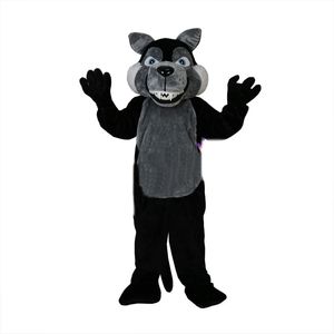 Performance Black Wolf Mascotte Kostuums Kerst Fancy Party Jurk Cartoon Karakter Outfit Pak Volwassenen Maat Carnaval Pasen Advertising Theme Kleding