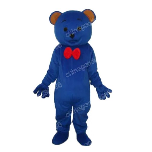 Performance Blue Bear Maskottchen Kostüm Top Qualität Halloween Fancy Party Kleid Cartoon Charakter Outfit Anzug Karneval Unisex Outfit