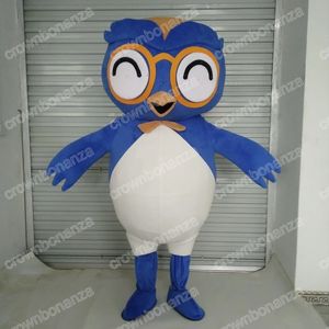 Costumes de mascotte d'oiseau bleu de performance, tenue de personnage de dessin animé d'Halloween, tenue de fête de noël en plein air, vêtements publicitaires promotionnels unisexes