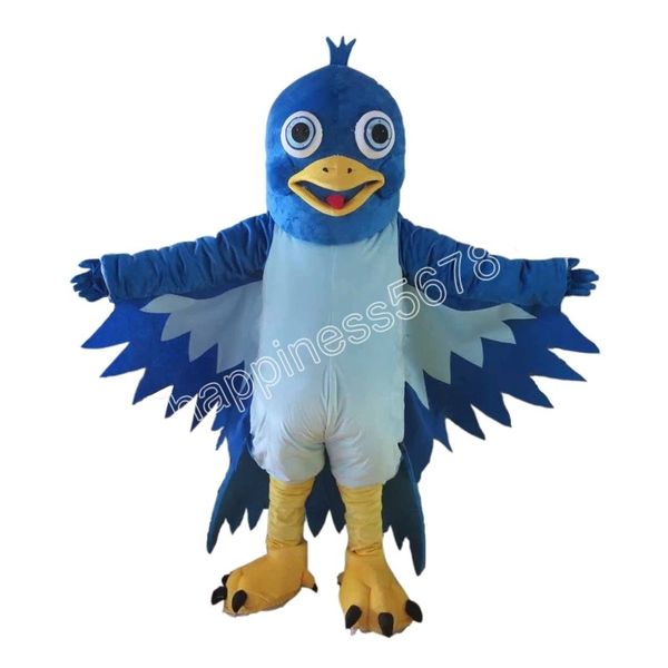 Performance Costumes de mascotte d'oiseau bleu Halloween Tenues de personnages de dessins animés de Noël Costume Dépliants publicitaires Vêtements Carnaval Unisexe Adultes Outfit