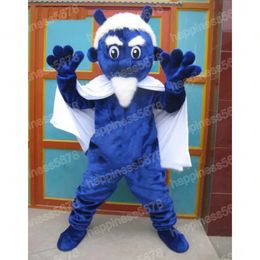 Performance Blue Devil Mascot Costumi Caratteri Attrema da cartone animato Abito Carnevale per adulti di Halloween Abito da festa per la festa di Natale