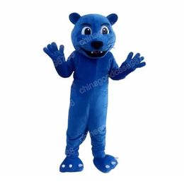 Performance bleu panthère mascotte Costume Halloween noël fantaisie robe de soirée dessin animé personnage tenue Costume carnaval unisexe adultes tenue