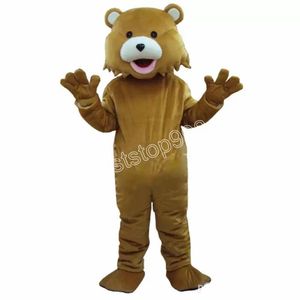 Costume de mascotte d'ours brun de Performance Halloween tenues de personnage de dessin animé de noël Costume dépliants publicitaires vêtements