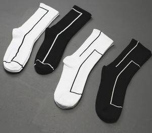 Performance Cushion Crew Chaussettes Coton Mèche Durable Mode Casual Stripe Chaussette pour Hommes Femmes Blanc Noir