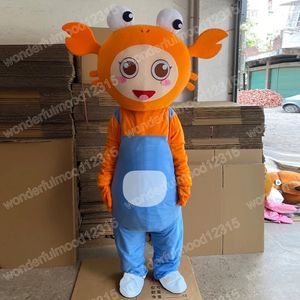 Performance Costumes de mascotte de crabe mignon Carnaval Cadeaux d'Halloween Unisexe Adultes Fantaisie Jeux de fête Tenue Célébration de vacances Tenues de personnage de dessin animé