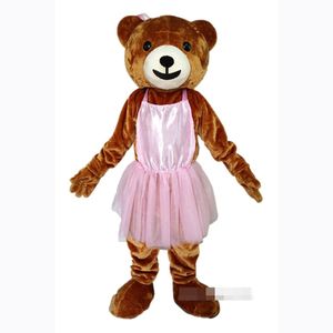 Disfraces de mascota de oso de baile de rendimiento Vestido de fiesta de lujo de Navidad Traje de personaje de dibujos animados Traje Adultos Tamaño Carnaval Pascua Tema de publicidad Ropa