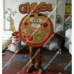 Prestaties Heerlijke Pizza Mascotte Kostuum Halloween Cartoon Kleding Verjaardagsfeestje Fancy Kostuum Mascotte
