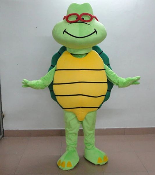 Rendimiento divertido anteojos tortuga mascota disfraces Halloween vestido de fiesta de lujo personaje de dibujos animados carnaval Navidad Pascua publicidad fiesta de cumpleaños traje traje