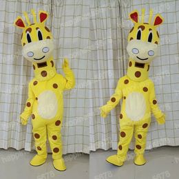 Prestaties giraffe mascottekostuums vakantie viering stripfiguur outfit pak carnaval volwassenen maat halloween kerst fancy feestjurk