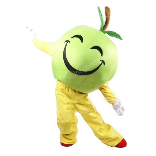 Disfraz de mascota de manzana verde de rendimiento de calidad superior Halloween Navidad vestido de fiesta de lujo personaje de dibujos animados traje traje carnaval unisex adultos traje