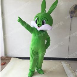 Performance Green Rabbit Mascot Costume Halloween Christmas Fancy Party Dress Chartoon Character Outfit Suit Carnival Party Outfit voor mannen Women