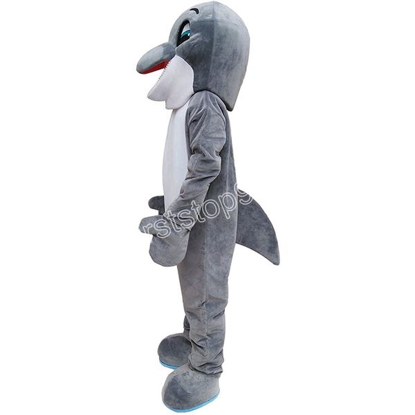 Disfraz de delfín feliz de halloween, disfraz de mascota de felpa con máscara para fiesta de adultos, vestido de Pascua