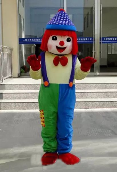 Costumes de mascotte de clown de performance, robe de soirée fantaisie de Noël, tenue de personnage de dessin animé, taille adulte, carnaval, Noël, Pâques, vêtements à thème publicitaire