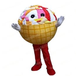 Performance Icecream Costumes de mascotte personnage de dessin animé tenue costume carnaval unisexe adultes taille Halloween fête de Noël costumes de carnaval