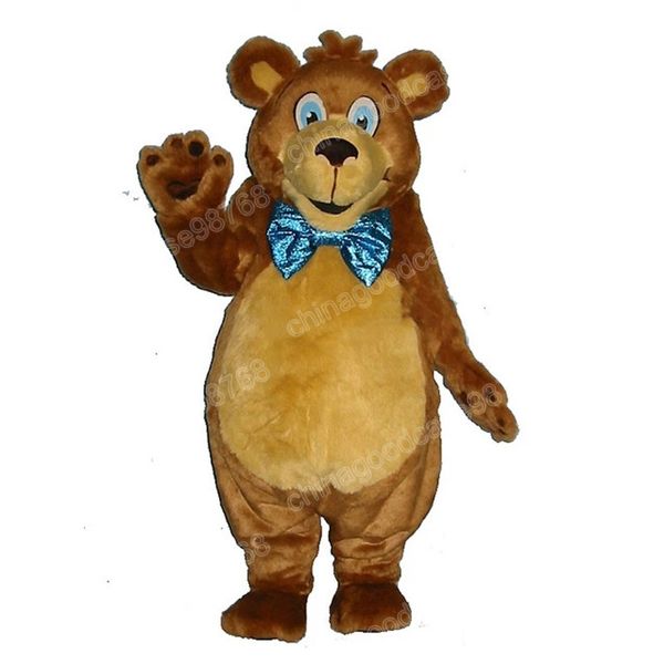 Performance Belle Brown Bear Mascot Costume Top Quality Christmas Halloween Fancy Party Robe Cartoon Characon Tesitifit Tapis Carnival Unisexe Tenue