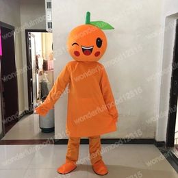 Performance belle mascotte orange Costumes Carnaval Hallowen Cadeaux Unisexe Adultes Fantaisie Jeux De Fête Tenue Célébration De Vacances Personnage De Dessin Animé Tenues