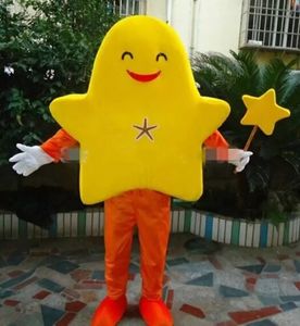 Performance Costume de mascotte étoile de mer orange Halloween Noël fantaisie fête personnage de dessin animé tenue Costume adulte femmes hommes robe carnaval unisexe adultes