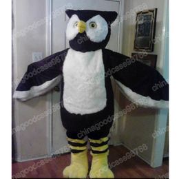 Performance Owl Mascot Mascot Costume Halloween Fancy Party Robe Cartoon Characon Tesitiy Suit Carnival Adults Size Anniversaire Outdoor Tenue