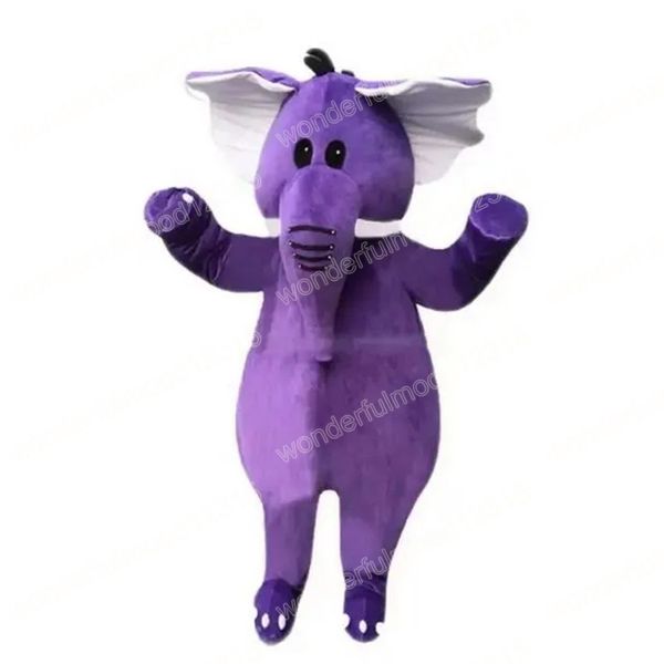 Rendimiento Elefante púrpura Disfraces de mascota Carnaval Regalos de Halloween Unisex Adultos Juegos de lujo Traje Traje de publicidad al aire libre de vacaciones Traje