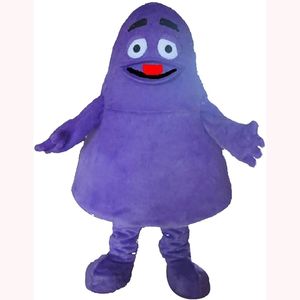 Prestaties Purple Ghost Mascot Costume Halloween Fancy Party Dress Sport Club Cartoon Pak Carnival Unisex volwassenen Outfit Event Promotionele rekwisieten