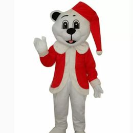 Performance Costume de mascotte de chien chapeau rouge Halloween Noël personnage de dessin animé tenues costume dépliants publicitaires vêtements carnaval unisexe adultes tenue