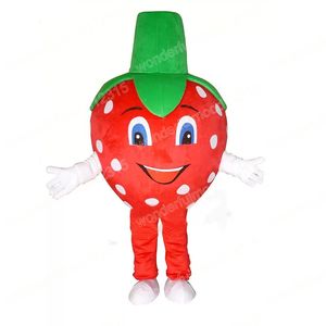 Performance Rouge Fraise Costumes De Mascotte Carnaval Hallowen Cadeaux Unisexe Adultes Fantaisie Jeux Tenue Vacances Publicité Extérieure Costume Costume