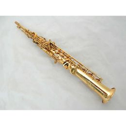 Prestatiestijl Bes Geïntegreerde hoge saxofoon Sopraansaxofoons Sax Saxofoon Bb Verguld Sax Top Muziekinstrument Sopranino Soprillo