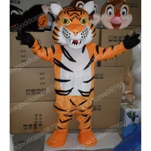 Costume de mascotte de tigre de performance, de haute qualité, pour Halloween, Noël, robe de soirée fantaisie, tenue de personnage de dessin animé, costume de carnaval, tenue unisexe pour adultes