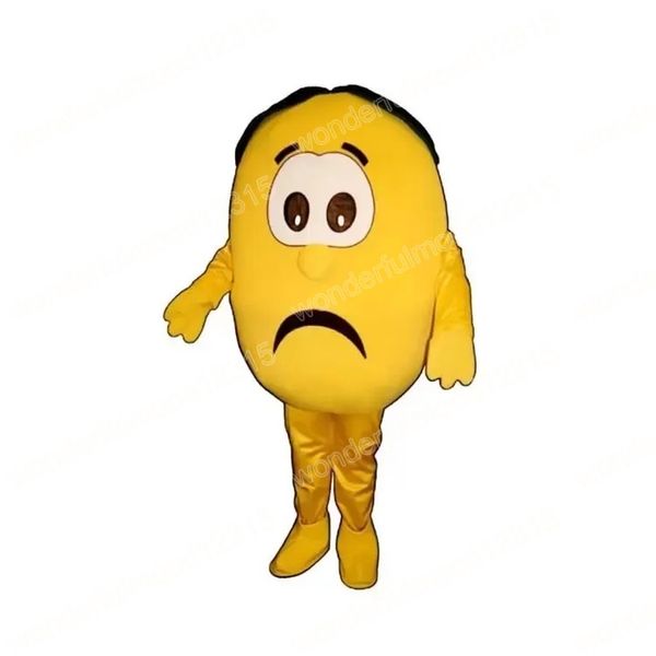 Performance mécontent Sour citron mascotte Costumes carnaval Hallowen cadeaux unisexe adultes fantaisie jeux de fête tenue vacances publicité extérieure tenue costume