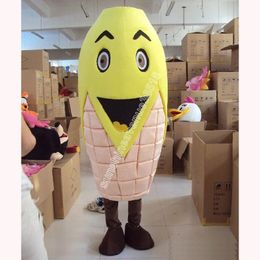 Performance Vegetable Corn Mascot Costume Top Cartoon Anime Theme Character Carnival Unisexe Adults Size Christmas Birthday Party Outdoor tenue Suck