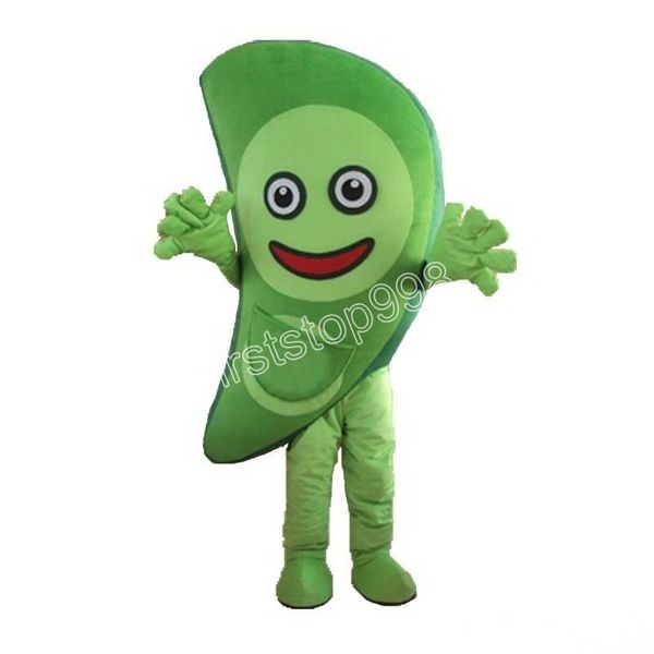 Disfraz de Mascota de guisantes verdes y verduras de actuación, traje de personaje de dibujos animados de Navidad y Halloween, ropa de folletos publicitarios