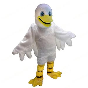 Costumes de mascotte d'oiseau blanc de performance, cadeaux d'Halloween de carnaval, taille adulte, tenue de jeux fantaisie, tenue de publicité extérieure de vacances
