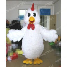 Performance Costumes De Mascotte De Poulet Blanc Dessin Animé Carnaval Hallowen Performance Unisexe Jeux Fantaisie Tenue De Vacances Publicité Extérieure Costume Costume