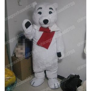Prestaties witte ijsbeer mascotte kostuum topkwaliteit Halloween fancy feestjurk stripfiguur outfit pak carnaval unisex outfit