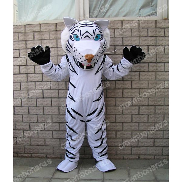 Disfraces de Mascota de tigre blanco para actuación, traje de carnaval de dibujos animados, Unisex, para adultos, fiesta de cumpleaños, Halloween, Navidad, traje al aire libre