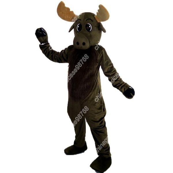 Performance XMAS Deer Mascot Disfraz de vestuario de caricatura Fursuit atuendos de fiesta Vestido de fiesta Actividad caminando con ropa animal Halloween