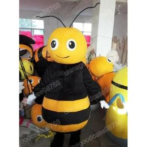 Performance Yellow Bee Mascot Costume Top Quality Christmas Halloween Fancy Party Robe Cartoon Characon Tesitifit Tapid Carnival Unisexe Tenue