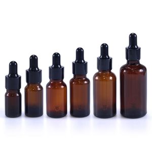 Botella de perfume 10 x 5 ml 10 ml 15 ml 20 ml 30 ml 50 ml 100 ml Cuentagotas de vidrio Gota Ámbar Vidrio Aromaterapia Líquido Pipeta Botella Botellas recargables 221027