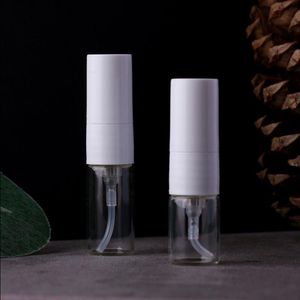 Bouteille de parfum 100 pièces/lot 1ml 2ml, mini bouteille de parfum, vaporisateur blanc, bouteilles vides rechargeables, conteneurs cosmétiques Klkoc