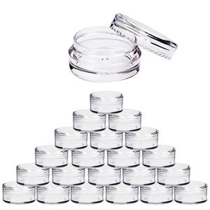 Bouteille De Parfum 100pcs 2g3g5g10g15g20g Vide En Plastique Cosmétique Pot De Maquillage Pots Transparent Échantillon Bouteilles Fard À Paupières Crème Baume À Lèvres Conteneur 230517