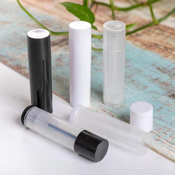 Botella de perfume 100 Unids 5 ml Tubos de brillo de labios vacíos Envases cosméticos Venta al por mayor Frascos de lápiz labial Bálsamo Tapa de tubo Contenedor Herramienta de maquillaje de viaje Bálsamo labial 230217