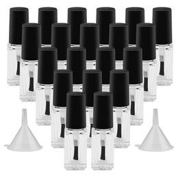 Bouteille de parfum 101520 pièces 5ml vernis à ongles vide bouchon de brosse en verre transparent récipient cosmétique petite colle rechargeable 231023