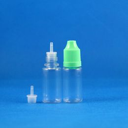 Bouteille de parfum 10ml, flacons compte-gouttes en plastique transparent PET, bouchon à l'épreuve des enfants, conseils de sécurité, 100 ensembles par Lot