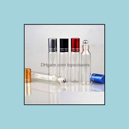 Parfumfles 10 ml Travel Clear Roller Restable Rollon Glas per fles Lip Balmen Rol op flessen Drop levering 2022 Gezondheid Beaut Dhnxq